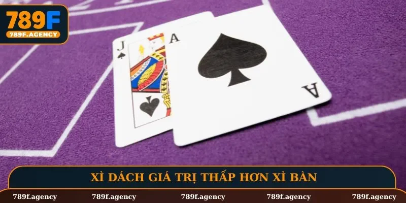 Xì dách giá trị thấp hơn xì bàn