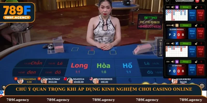 Chú ý quan trọng khi áp dụng kinh nghiệm chơi casino online